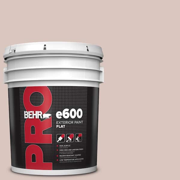 BEHR PRO 5 gal. #PPU2-06 Wisp of Mauve Flat Exterior Paint