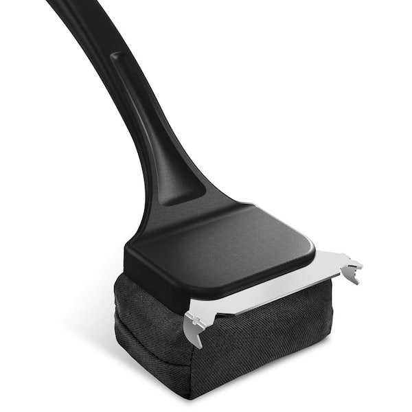 Bristle-Free Grill Brush with Scraper - 18 in. Kevlar Cleaning Tool and Steam Compatible for Outdoor BBQ