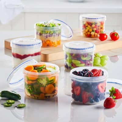 7-Piece Airtight Food Storage Containers with Lids for Kitchen Use for Dry  Food Containers for Contain Label and Marker AC-1009B - The Home Depot