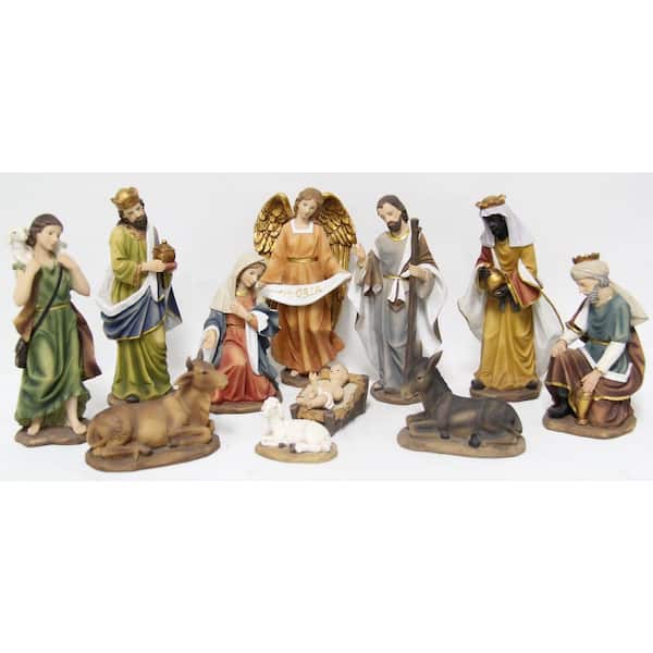 HI-LINE GIFT LTD. 8 in. H Nativity Set Garden Statue (11-Piece)