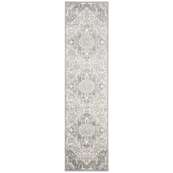 SAFAVIEH Brentwood Gray/Cream 2 ft. x 12 ft. Geometric