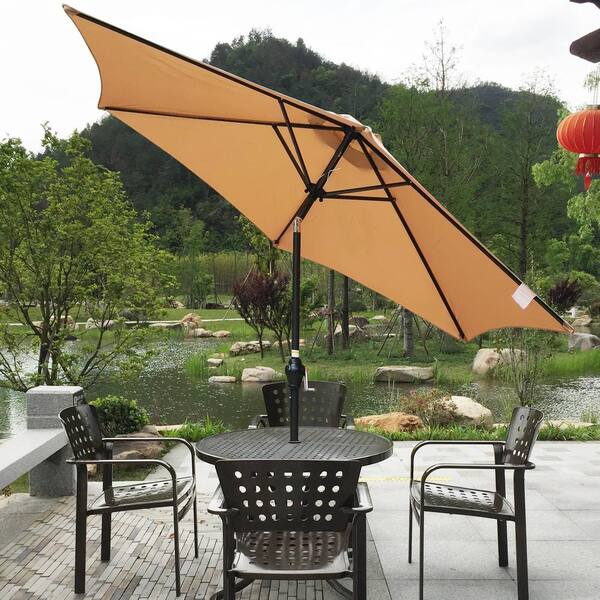 9 ft patio umbrella with lights