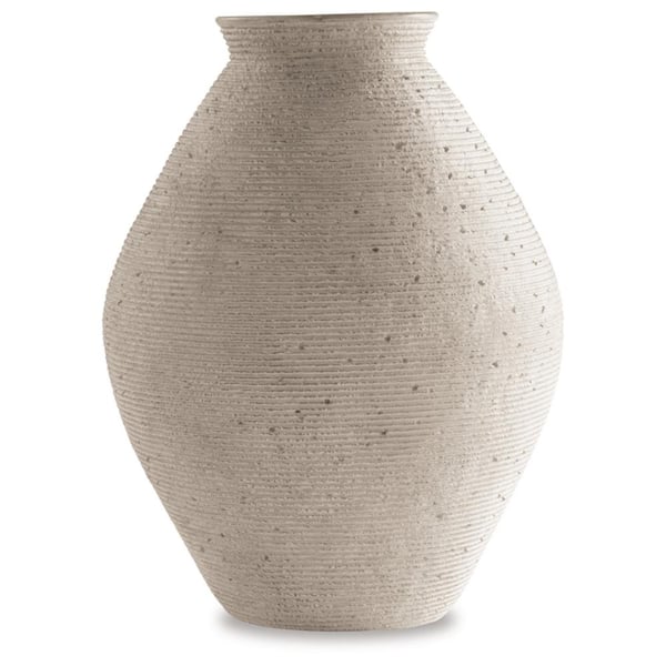 Signature DESIGN BY ASHLEY Hannela 17 in. Ivory Resin Urn Decorative Vase