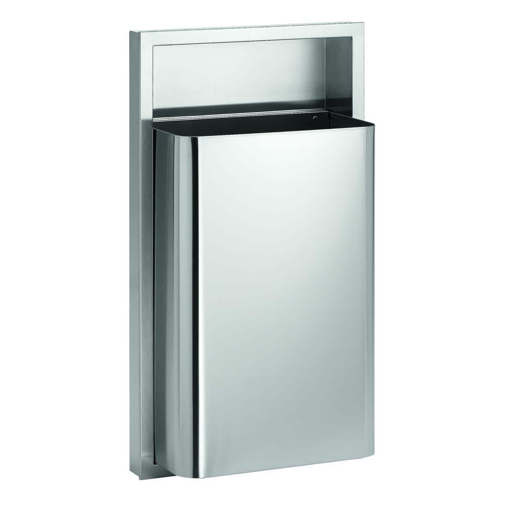 Bradley Bradex Recessed 12Gal. Receptacle in Satin Stainless Steel 344