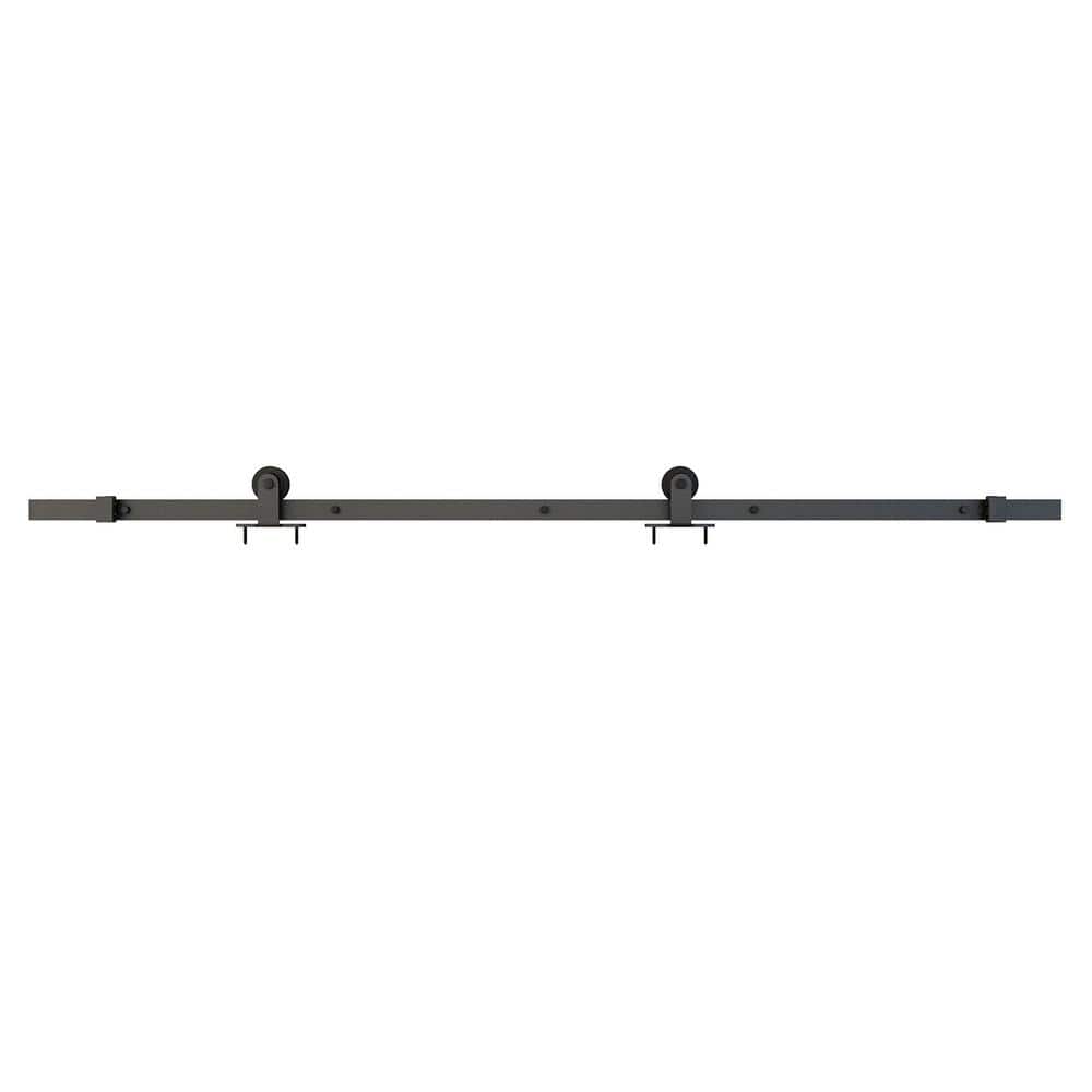 Corral Top Mount 78 Single Barn Rail System Black Steel