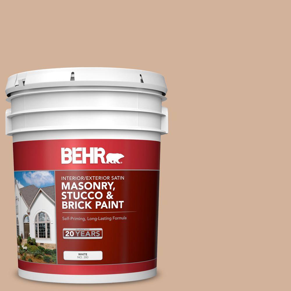 5 gal. #S210-3 Sweet Tea Satin Interior/Exterior Masonry, Stucco and Brick 