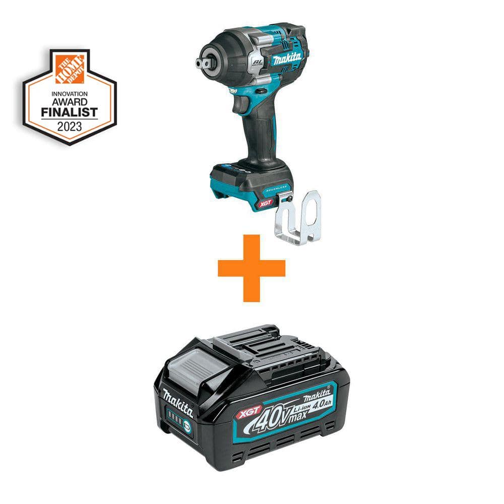 Makita 40V max XGT Brushless Cordless 4-Speed Mid-Torque 1/2 in. Impact  Wrench (Tool Only) with bonus 40V Max XGT 4.0Ah Battery GWT08Z-BL4040 The  Home Depot
