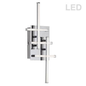 Summit 8 in. 5-Lights Polished Chrome LED Wall Sconce