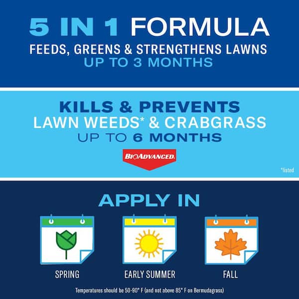 9.6 lbs. Granules 5-In-1 Weed and Feed for Northern Lawns