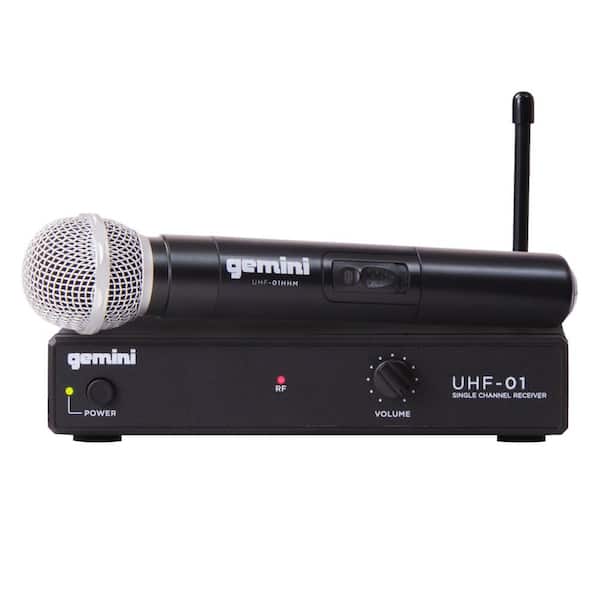 Gemini Single-Channel UHF Wireless Microphone System with Handheld Microphone