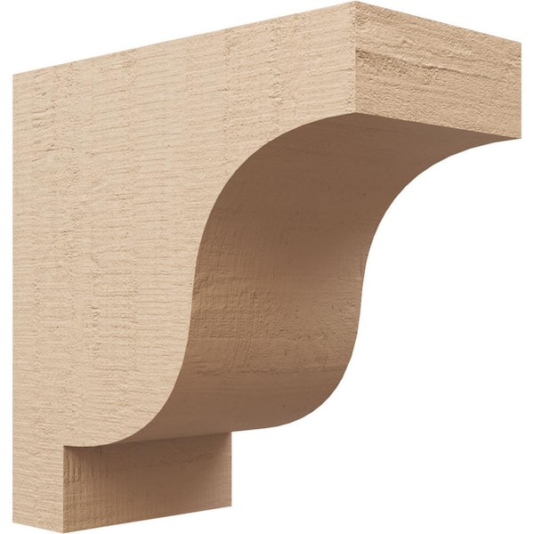 Ekena Millwork 10 in. x 20 in. x 20 in. Classic Newport Rough Cedar Woodgrain TimberThane Corbel, Primed Tan