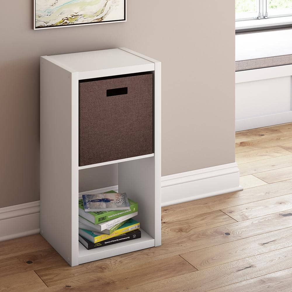 Kids' Playful White Cube Organizer Bookcase with Open Storage