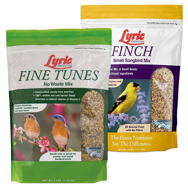 Lyric Fine Tunes No Waste Bird Seed 5 lbs. and Finch Small Songbird Wild Bird Food 5 lbs.