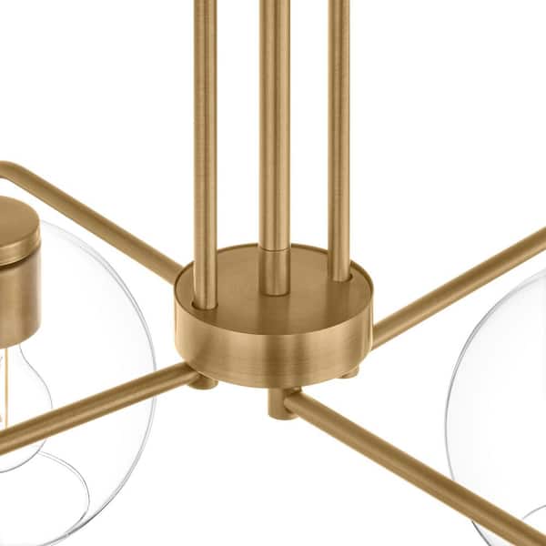 Antique Brass Hanging Hall Four Lights Lantern - 3D Model For Corona