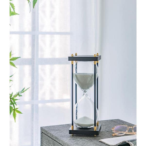 Classic 4.3 in. x 4.3 in. x 12 in. Hourglass with Wooden Frame and