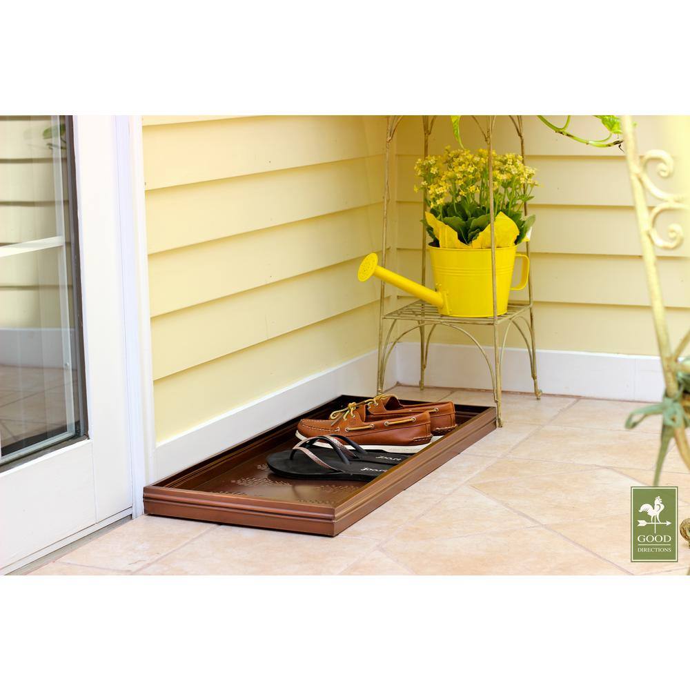 Elegant Copper Finish Pine Cone Design Multi-Purpose Metal Tray