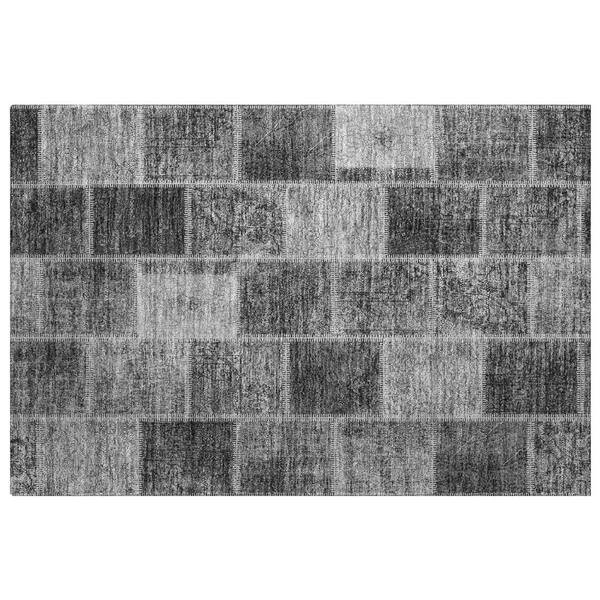 Dream Shag Premium Machine Washable Abstract ADS772 Gray 2 ft. x 3 ft. Accent Rug