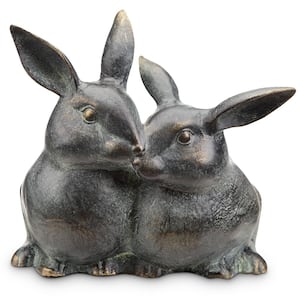 Snuggling Bunnies Hide It Key Box Garden Statue