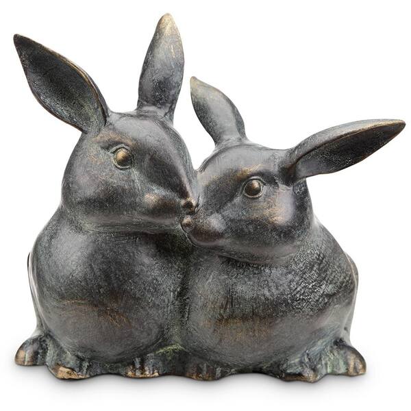 Unbranded Snuggling Bunnies Hide It Key Box Garden Statue
