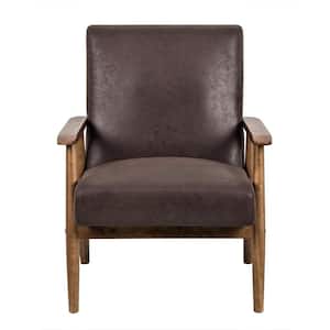 Charles Dark Brown Classic Mid-Century Modern Chair