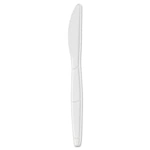 SmartStock Series-B White 6.3 in. Mediumweight Disposable Polypropylene Knives (40/Pack, 24 Packs/Carton)