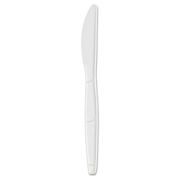 DIXIE SmartStock Series-B White 6.3 in. Mediumweight Disposable Polypropylene Knives (40/Pack, 24 Packs/Carton)