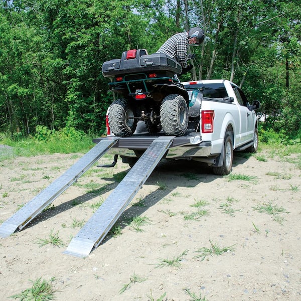 Prime1 Steel Rung Folding Arched Steel Rung Loading Ramps Pair, EasyTo