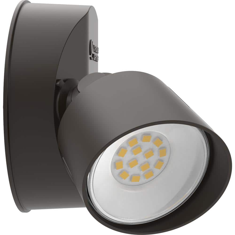 Dark Bronze Dual Head LED Outdoor Security Flood Light