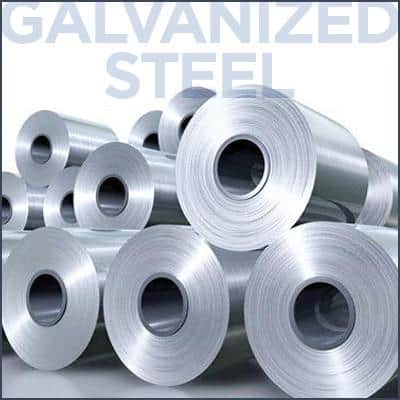 17 ft Blue Grey Galvanized Steel Storage Shed Kit