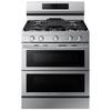 6 cu. ft. 30 in. Freestanding Smart Double Oven Gas Range with Air Fry Fingerprint Resistant in. Stainless Steel
