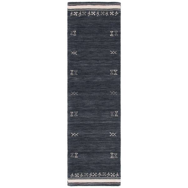 Himalaya 2 ft. x 12 ft. Charcoal Tribal Runner Rug