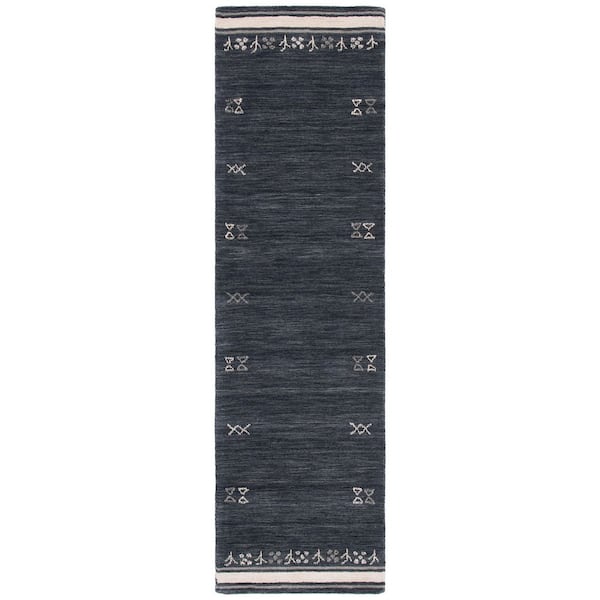 Himalaya 2 ft. x 6 ft. Charcoal Tribal Runner Rug