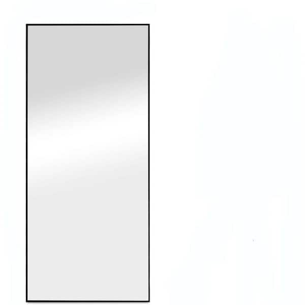 Unbranded 24 in. W x 71 in. H Rectangle Aluminum Alloy Framed Black Mirror Modern Design Standing Floor Mirror for Living Room
