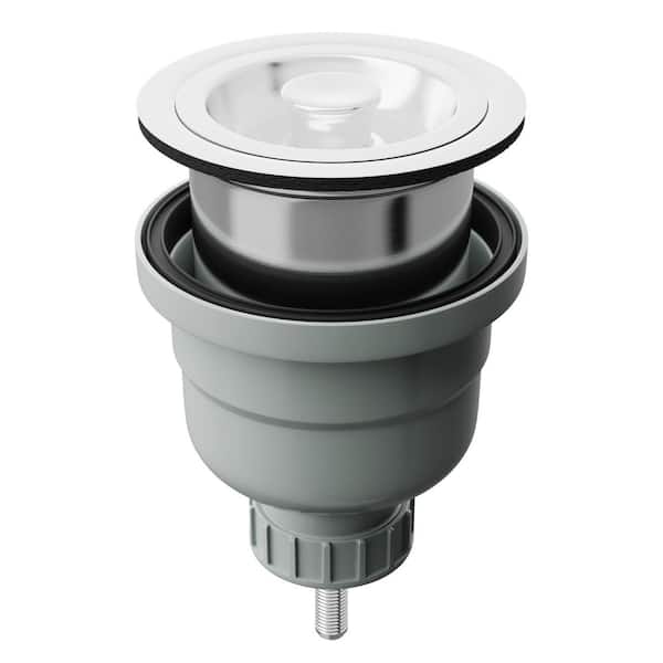 Extra Long 3.5 in. Stainless Steel Kitchen Strainer Drain, Includes Basket and Cover