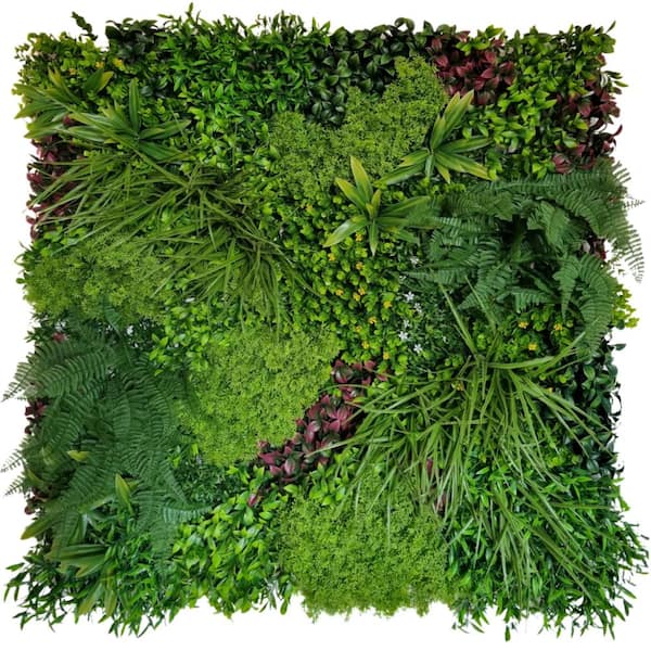Green Smart Dekor 39 .37 in. x 39 .37 in. Green Artificial Leaf Firenze