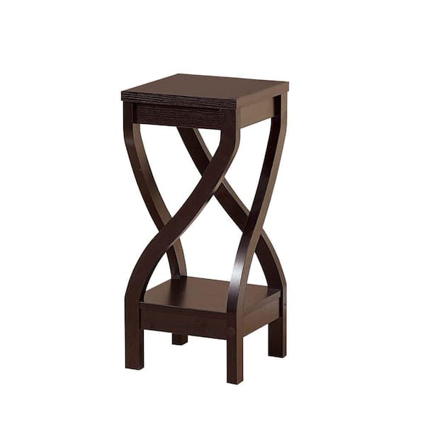 Benjara Dark Brown Elegant Design Small Size Plant Stand
