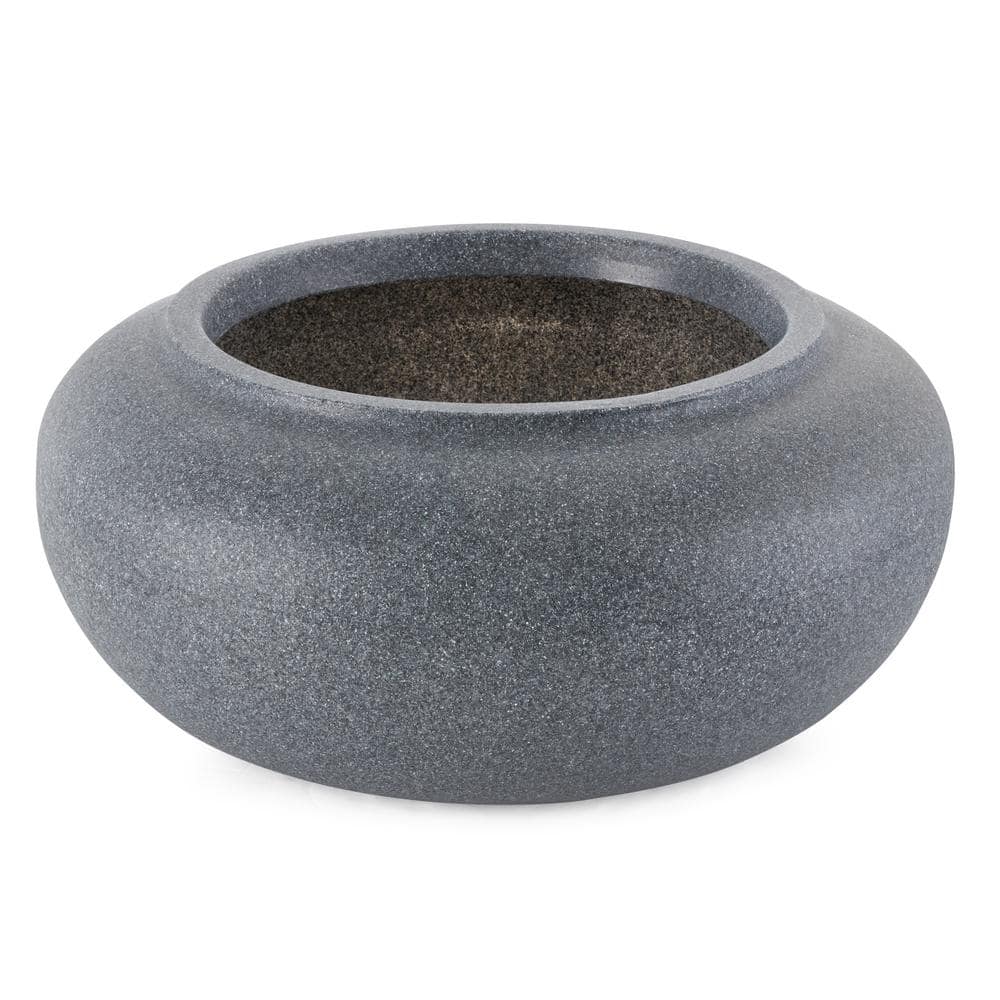 Granite Round Outdoor Garden Hose Storage Pot