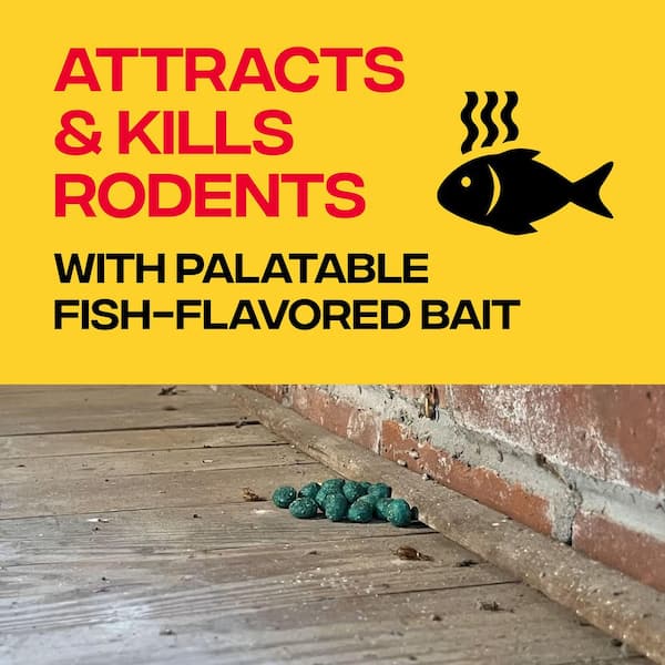 4LB Rodent Pest Killer - Weather-Resistant, Powerful Formula Eliminates Rats, Mice, and Meadow Voles