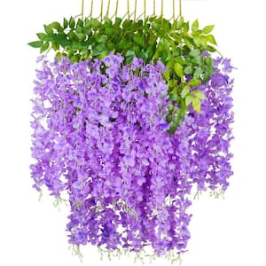3.7 ft. Purple Artificial Other Wisteria Flowering Plants