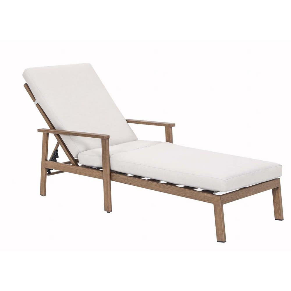 Brown Aluminum Outdoor Chaise Lounge Patio Lounge Chairs Tanning Chair with