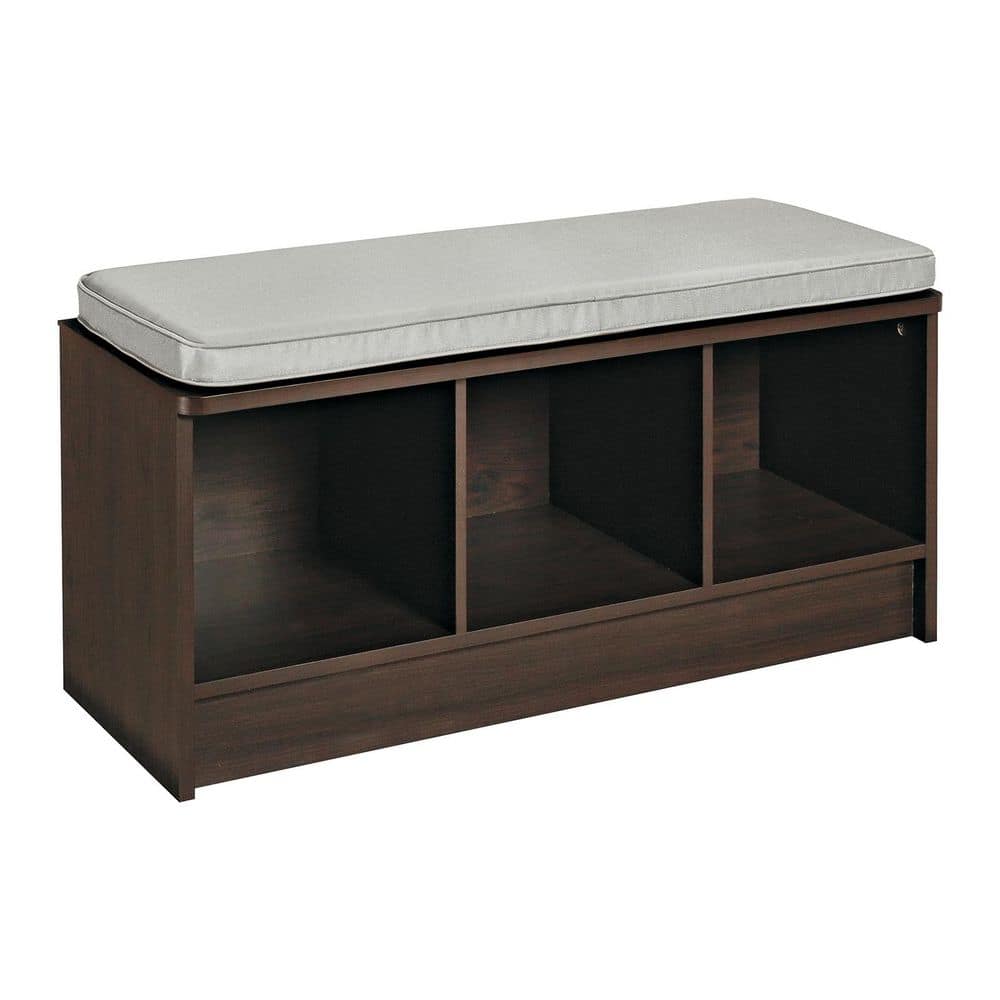 Cubeicals 18.67 in. H x 35.28 in. W x 14.02 in. D Laminated Wood 3-Dark Cherry Cube Storage Organizer