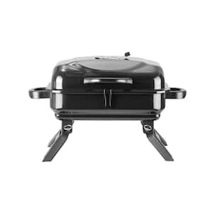Patio Portable & Mini Charcoal Grill 17 in . Black with Bracket