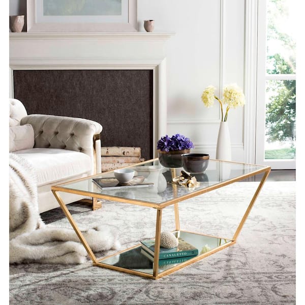 Safavieh glass deals coffee table