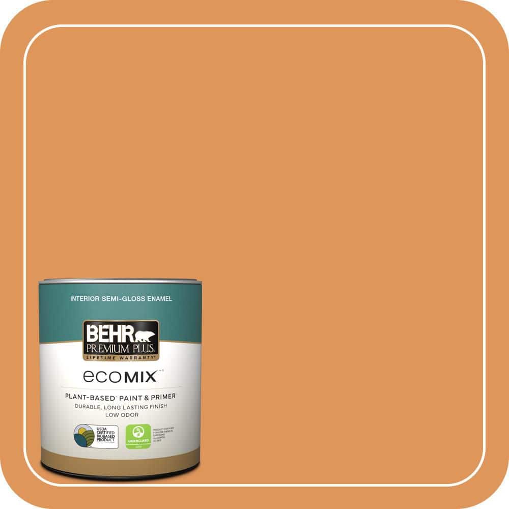1 qt. #M230-6 Amiable Orange Semi-Gloss Enamel EcoMix Plant-Based Interior Paint & Primer price history on PriceWatchPro