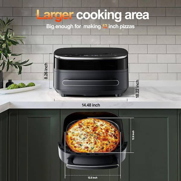 Lynzavix 6 Qt. Non Toxic Large Air Fryer with 11-IN-1 Versatility