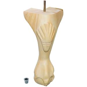 10-1/4 in. x 3-1/2 in. Unfinished Solid Hardwood Queen Ann Leg