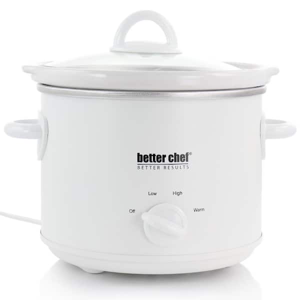 Better Chef 3 qt. Round Slow Cooker with Removable Stoneware Crock