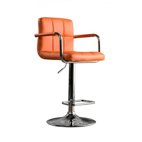 Corfu Contemporary Style Bar Stool in Orange Finish