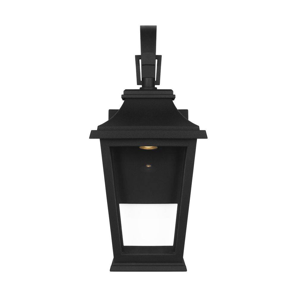 Studio Warren Mini 14.3 in. Textured Black Integrated LED Outdoor Wall Mount Lantern Sconce - Thumbnail 2