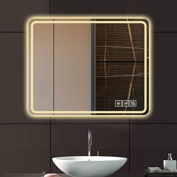 初売り旅行 Ziyudura 40 in. W x 32 in. H Rectangular Frameless Anti-Fog レディースウェア